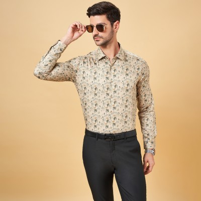 Peregrine by Pantaloons Men Printed Casual Khaki Shirt