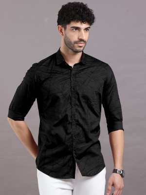 BAL KRISHNA FASHION Men Self Design Casual Black Shirt