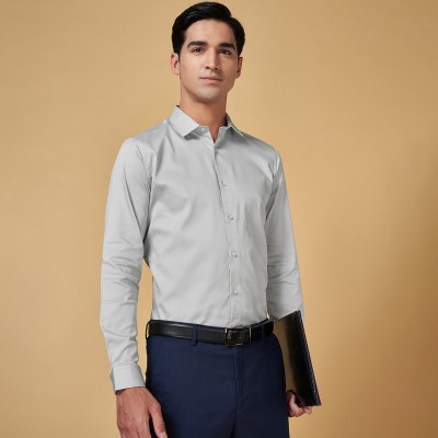 Byford by Pantaloons Men Solid Formal Light Blue Shirt