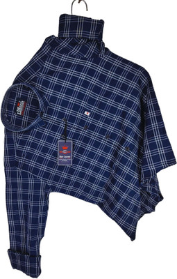 VK CREATTION Men Striped Casual Dark Blue, Light Blue Shirt