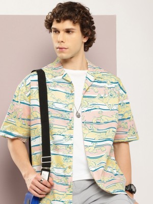 Kook N Keech Toons Men Printed Casual Pink Shirt