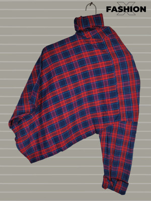 Arthz Fab Trend Men Checkered Casual Blue, Red Shirt