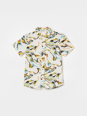 Fame Forever by Lifestyle Boys Printed Casual White Shirt