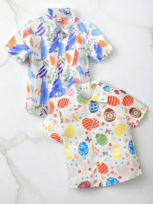 KHODAL TRENDZ Boys Printed Casual Multicolor Shirt