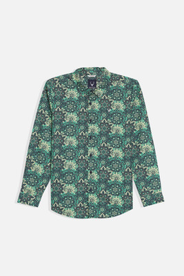 Allen Solly Boys Printed Casual Green Shirt