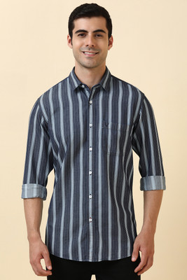 Allen Solly Men Striped Casual Blue, White Shirt