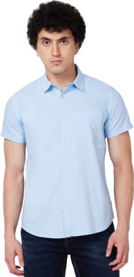 Spykar Men Solid Casual Light Blue Shirt