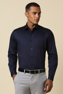 Allen Solly Men Solid Formal Dark Blue Shirt
