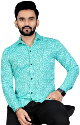 DISHANK CREATION Men Printed Casual Light Green, Light Blue, Pink, Multicolor, Blue Shirt