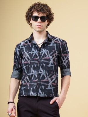 Paul Street Men Printed Casual Black Shirt