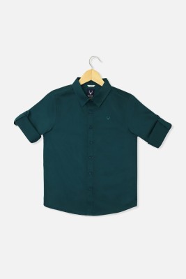 Allen Solly Boys Solid Casual Green Shirt