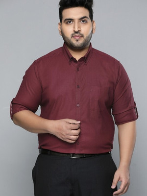 METRONAUT PLUS Men Solid Formal Maroon Shirt