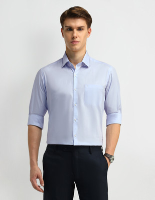ARROW Men Solid Formal Blue Shirt