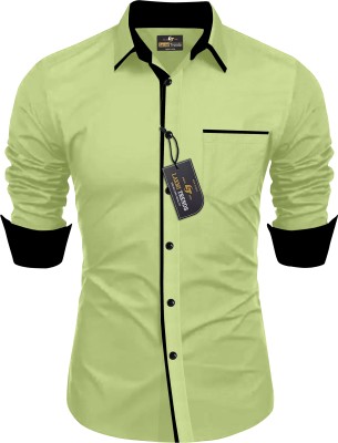 Shreehari Fashion Men Solid Casual Green Shirt