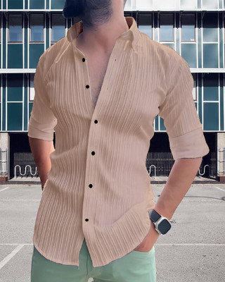 COMBRAIDED Men Self Design Casual Multicolor Shirt