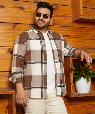 Instafab Plus Men Checkered Casual Multicolor Shirt
