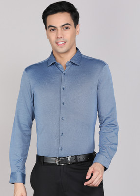 VAN HEUSEN Men Self Design Formal Grey Shirt