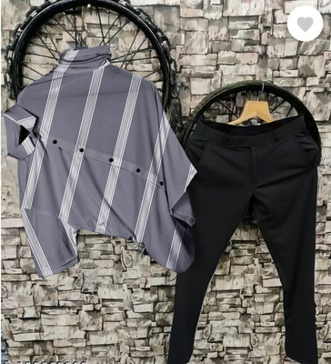 COMBRAIDED Men Striped Casual Multicolor Shirt