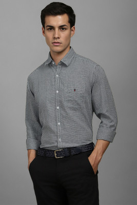LOUIS PHILIPPE Men Checkered Casual Black Shirt