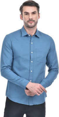 NUMERO UNO Men Solid Casual Blue Shirt