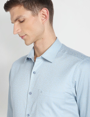 ARROW Men Solid Formal Light Blue, Green Shirt