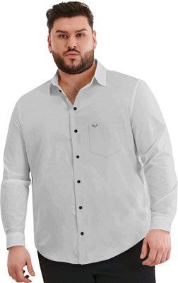 js studio Men Solid Casual White Shirt