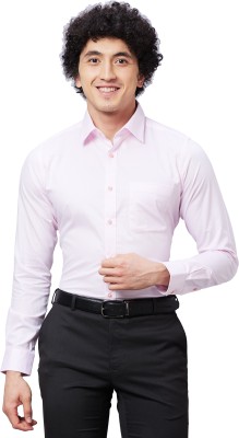 Raymond Men Self Design Formal Pink Shirt