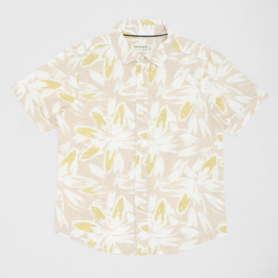 Pantaloons Junior Boys Printed Casual White, Beige Shirt