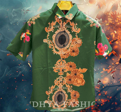 Radha Krishna Fashion Men Checkered Casual Green Shirt