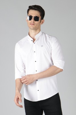 Garry Richards Men Solid Casual White Shirt