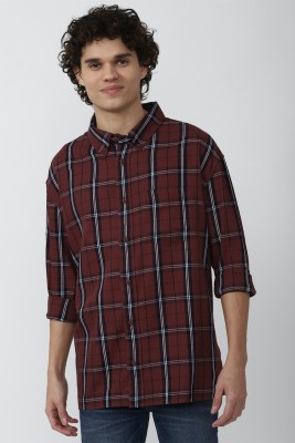 FOREVER 21 Men Checkered Casual Multicolor Shirt