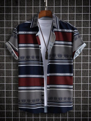 zevbisa Men Striped Casual Multicolor Shirt
