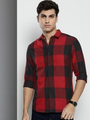 The Indian Garage Co. Men Checkered Casual Red Shirt