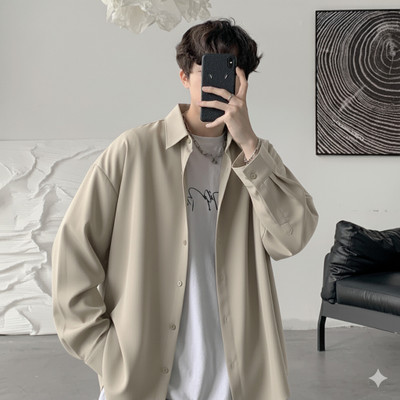 Asta Moda Men Solid Casual Beige Shirt