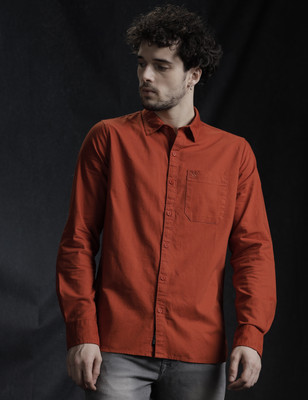 WROGN Men Solid Casual Red Shirt