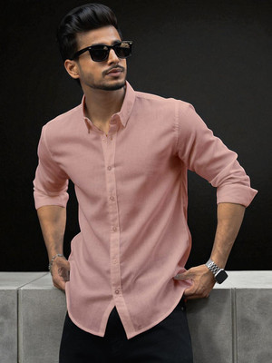 Yanthi Trend Men Solid Casual Beige Shirt