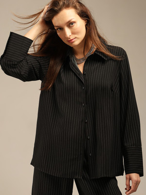 VERO MODA Women Printed Casual Black Shirt