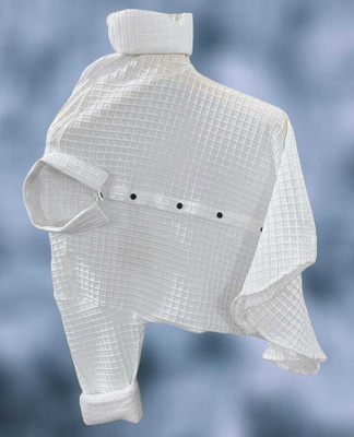 Maiverik Fashion Men Self Design Casual White Shirt