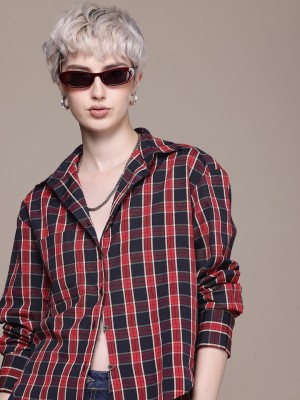 Roadster Women Checkered Casual Red Shirt