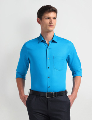U.S. POLO ASSN. Solid Men Polo Neck Blue T-Shirt