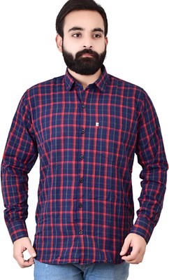 Shreyash Textiles Fab Men Solid Casual Dark Blue, Red, Green Shirt