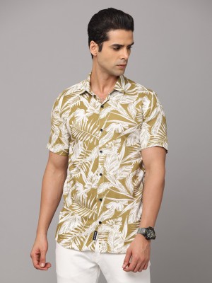 TRUNDZ Men Printed Casual Beige Shirt