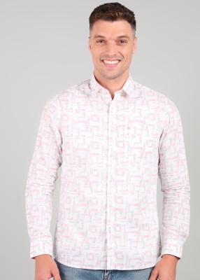 KILLER Men Printed Casual Pink Shirt