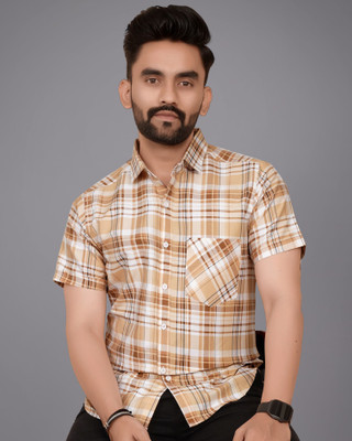 METRONAUT Men Printed Casual Yellow Shirt