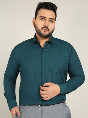 METRONAUT Men Solid Formal Dark Green Shirt