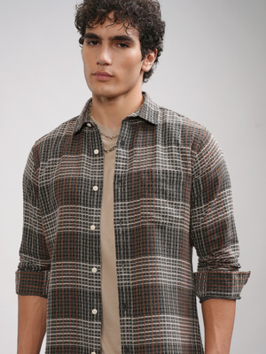 HIGHLANDER Men Checkered Casual Multicolor Shirt
