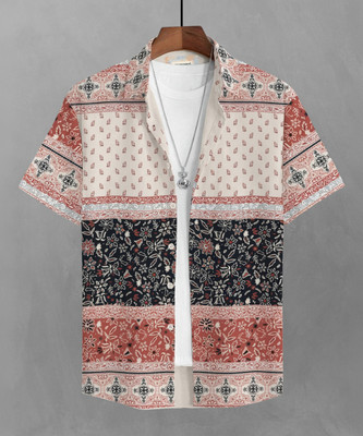 Bullmer Men Printed Casual Multicolor Shirt