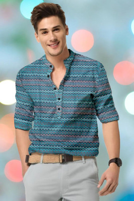 ALVIN ENTERPRISE Men Solid Casual Blue Shirt