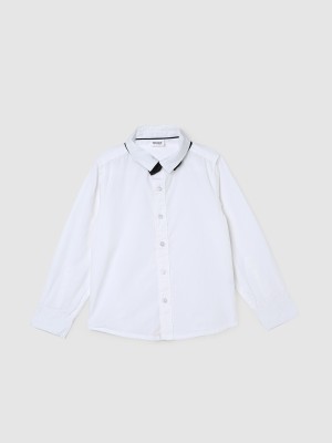 MAX Boys Solid Casual White Shirt