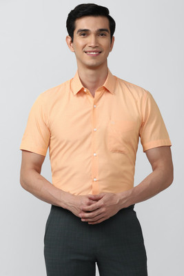 PETER ENGLAND Men Solid Formal Orange Shirt